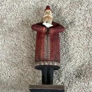 Carved Folk Art Santa